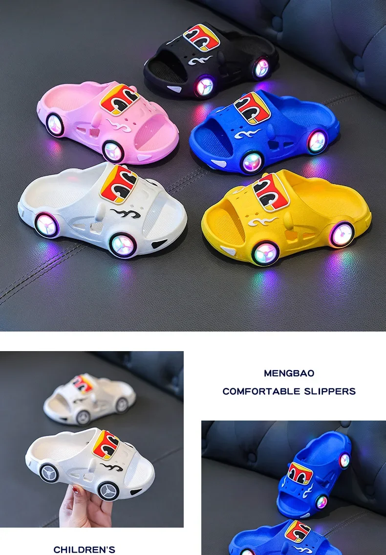 Neue 2026 Kinder-LED-Slipper für den Sommer, Outdoor, beidseitig tragbar, rutschfest, niedliche kleine Kindersandalen, Jungen-Slipper für Zuhause. – Detail 14