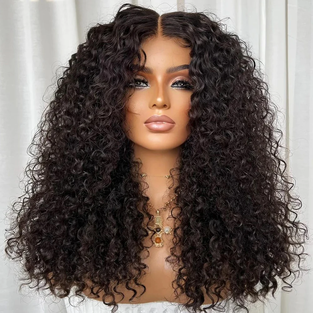 

13x6 HD Transparent Lace Frontal Wig 16-36 Inch Jerry Curly 300/400 Density Brazilian Remy Hair Wigs Pre Plucked For Black Women