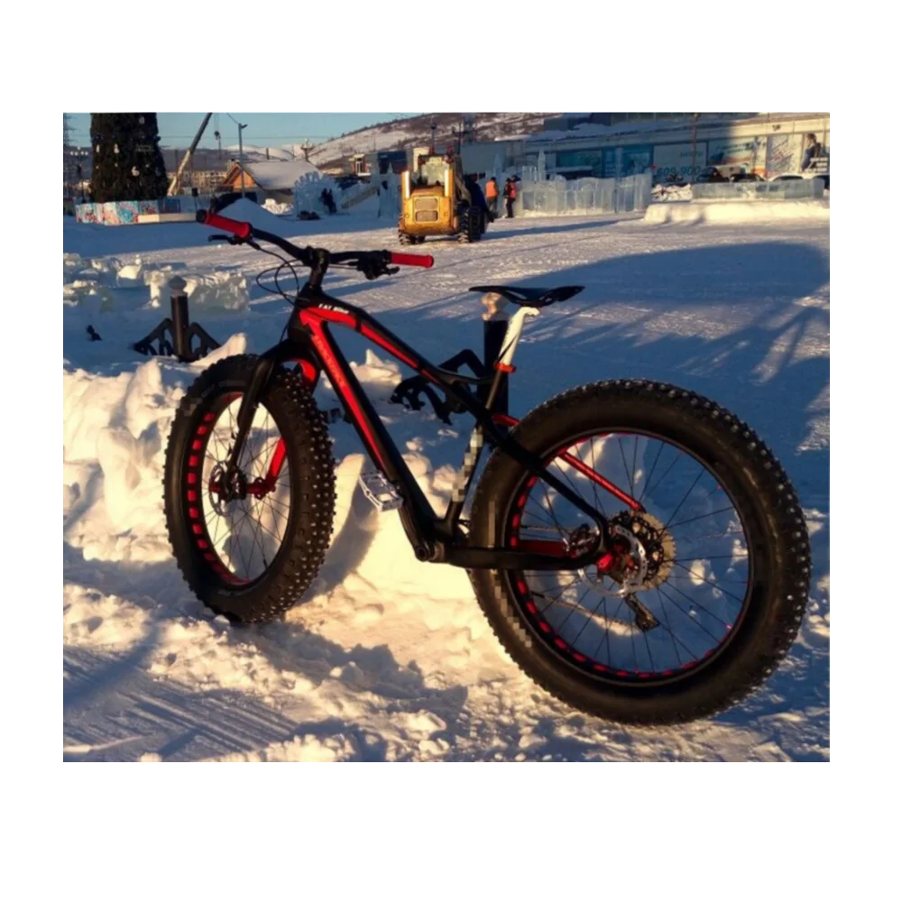

Snow Bike 26*5.0 tires snow carbon bike frame+fork Carbon Fiber Fatbike Frame 197*12 Size Available Full Carbon Fatbike Frameset