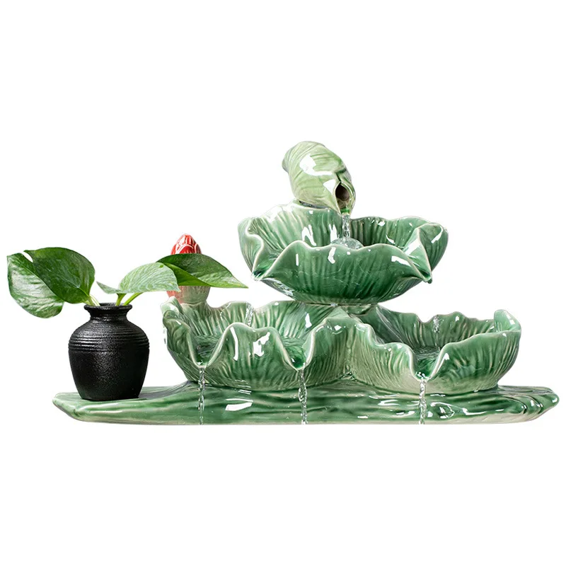 Automatic circulating water, fish tank, oxygenated ornament, fish basin, fountain, waterfall, indoor household humidification wa