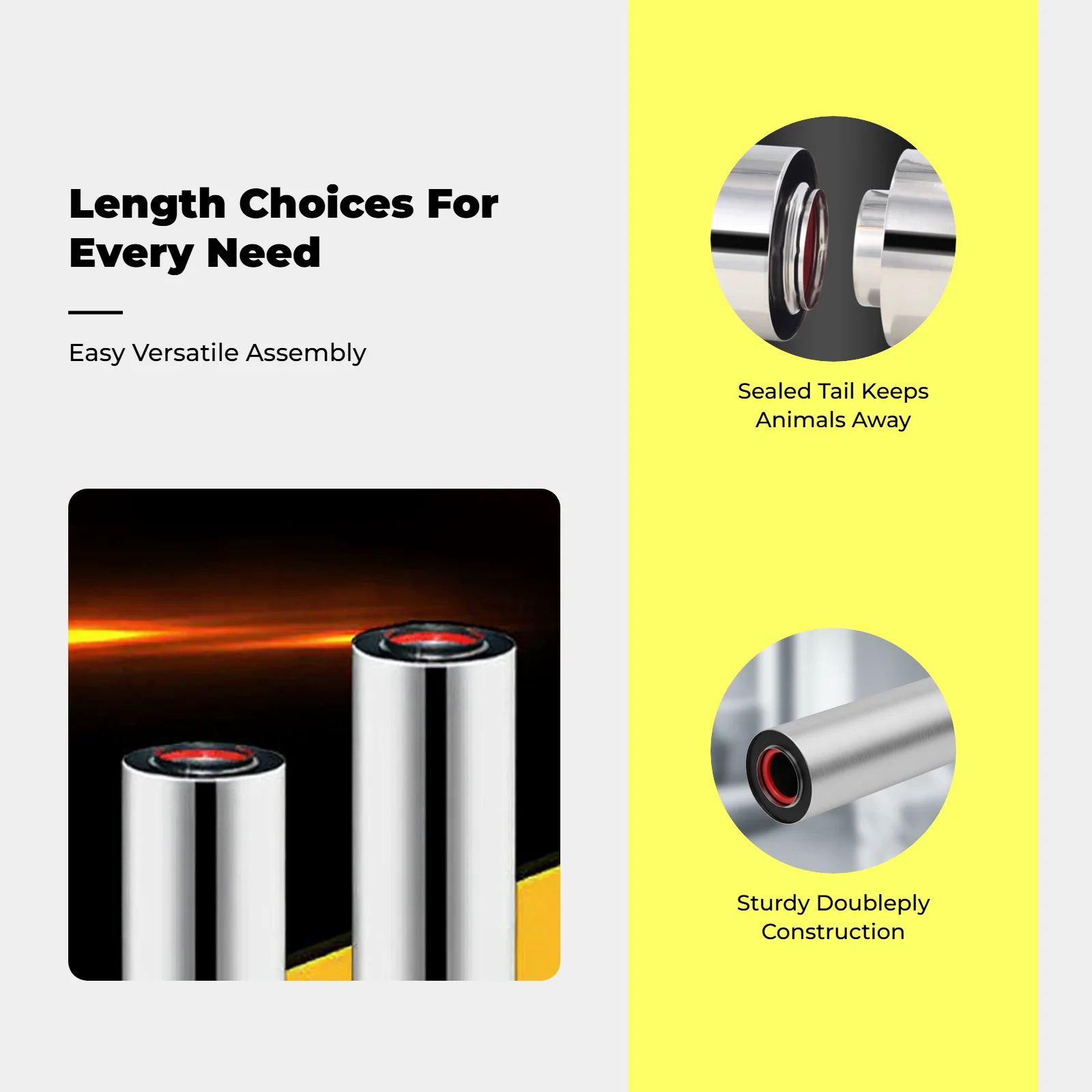 

Stainless Steel Wall-Mounted Boiler Flue, Extension, Durable