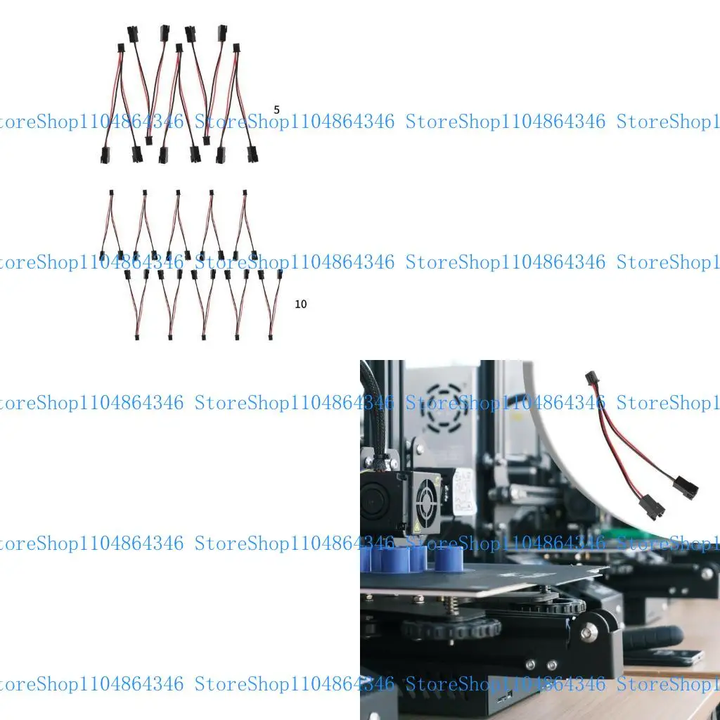 

5ASD 5/10PEECES ПРИНТЕР ЗАДИРЫ ПЕРЕДАЧА Охлаждение Вентилятор Расширение кабеля 2PIN XH2.54