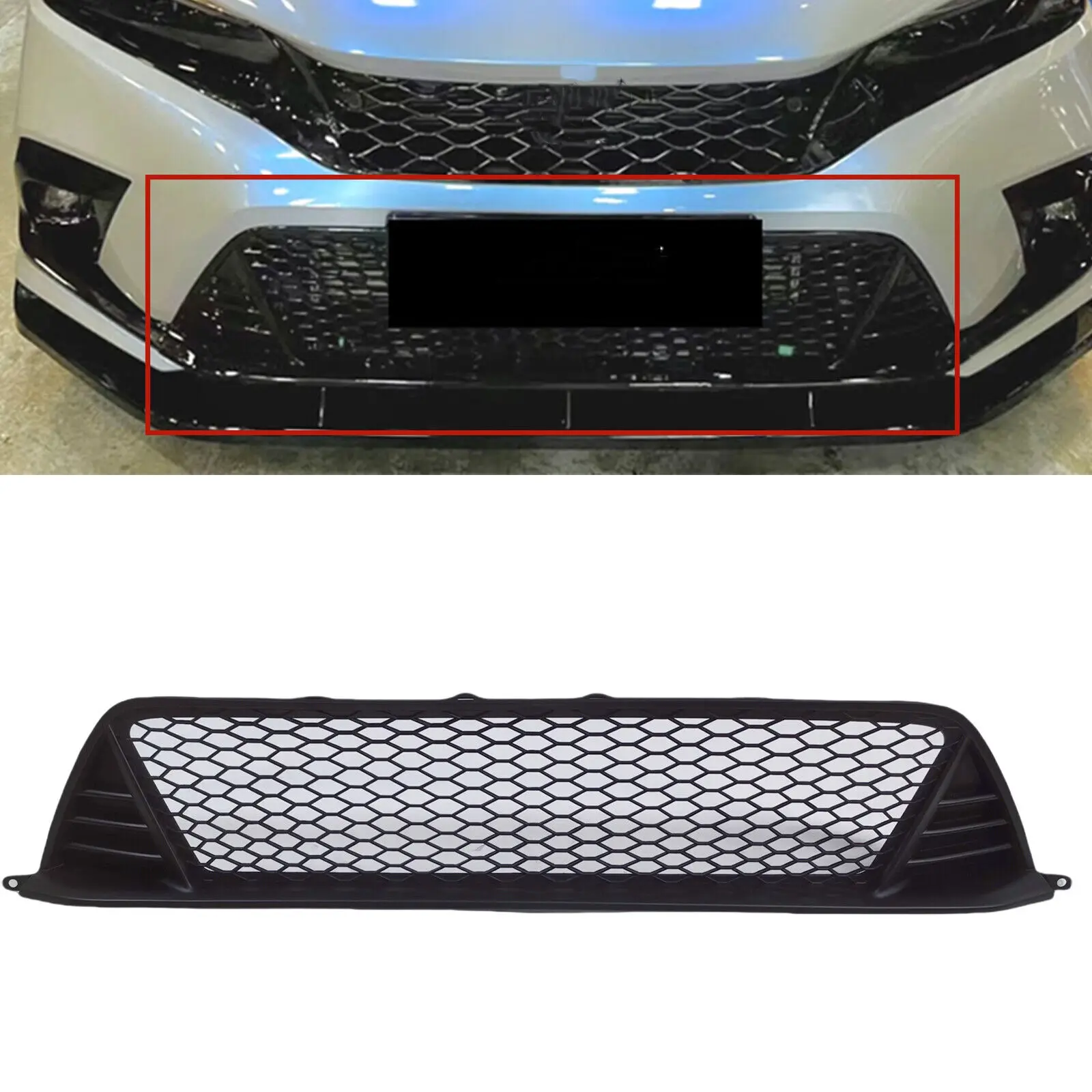 

Car Front Bumper Grille Honda Civic 11th Gen 2022-2025 Mesh Lower Grille Kit For