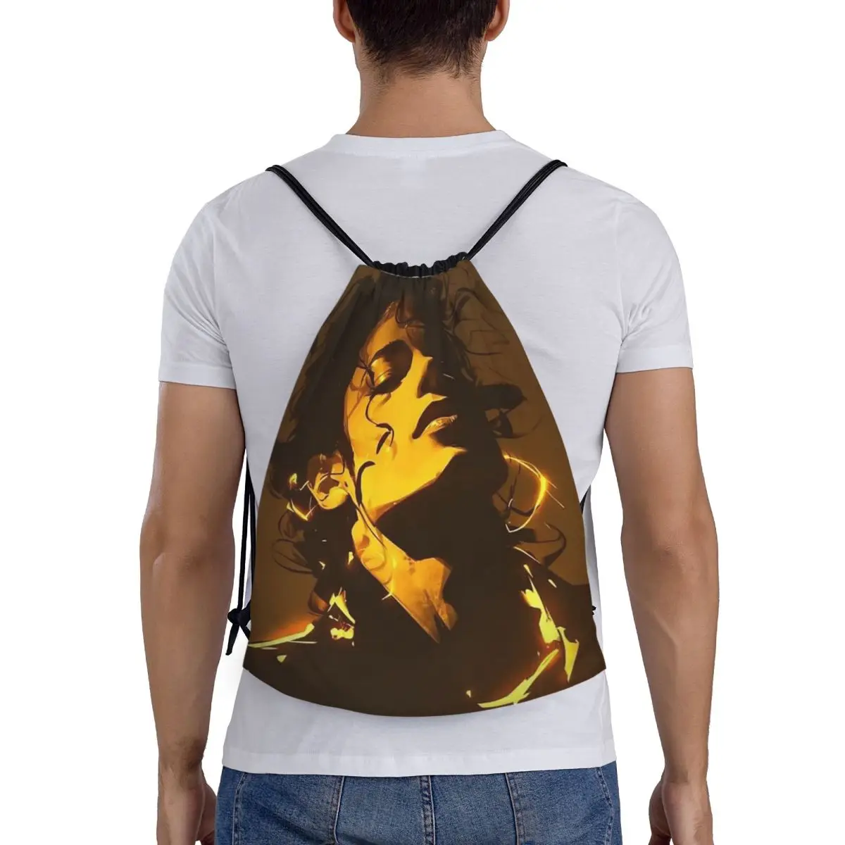 The King Of Pop Michael Jackson Backpacks Casual Drawstring Bundle Pocket Sports Bag Book Bags for Man Woman School