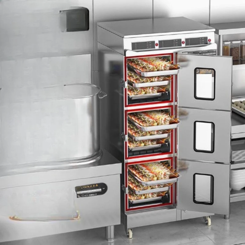 Three-door seafood steamer commercial electric steamer restaurant automatic steamer