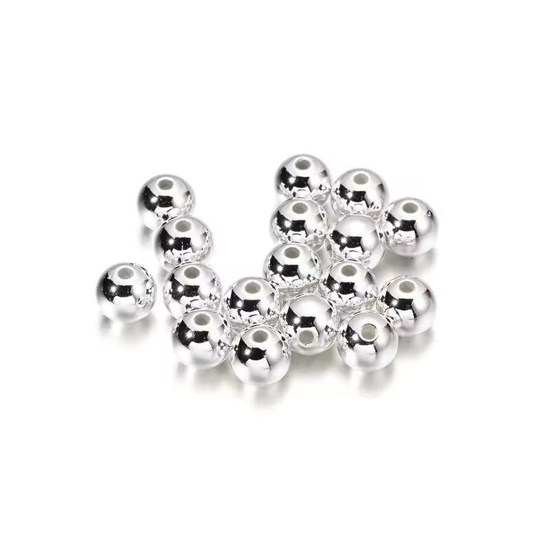 10-1000pcs/lot 3-20mm Straight Holes Acrylic Imitation Pearl Beige Bracelet Round Beads For DIY Craft Jewelry Making Supplies - Image 17