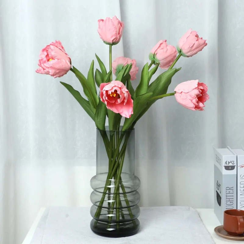 5 Stück Künstliche Feuchtigkeitsspendende Tulpen mit Echtem Touch, Hochzeitsdekoration, Künstliche Tulpen, Party-Tisch, Heim- und Raumdekorationen, Zubehör – Detail 1