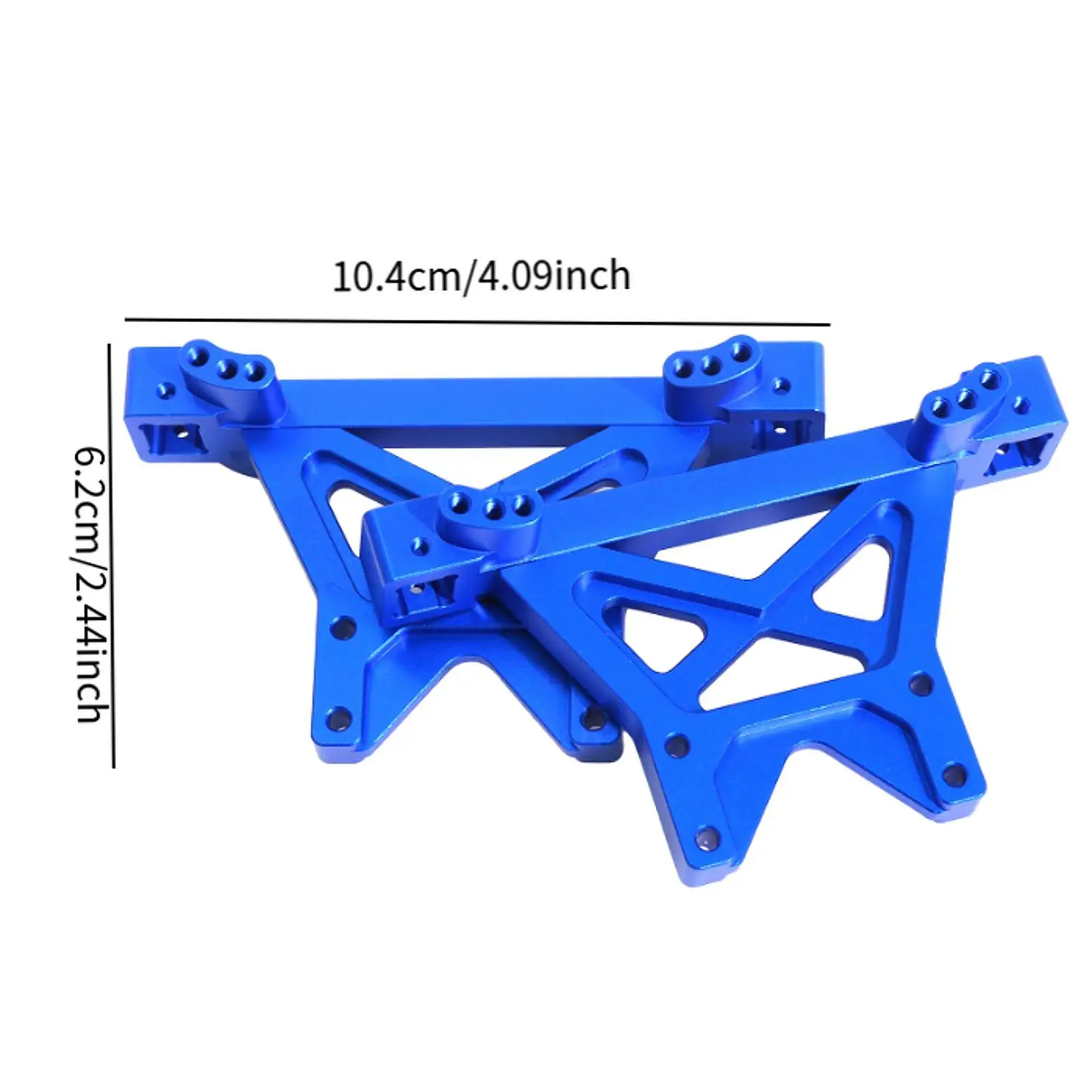 Conjunto de 2 torres de choque de carro RC para montagens dianteiras e traseiras de veículos em escala 1/10