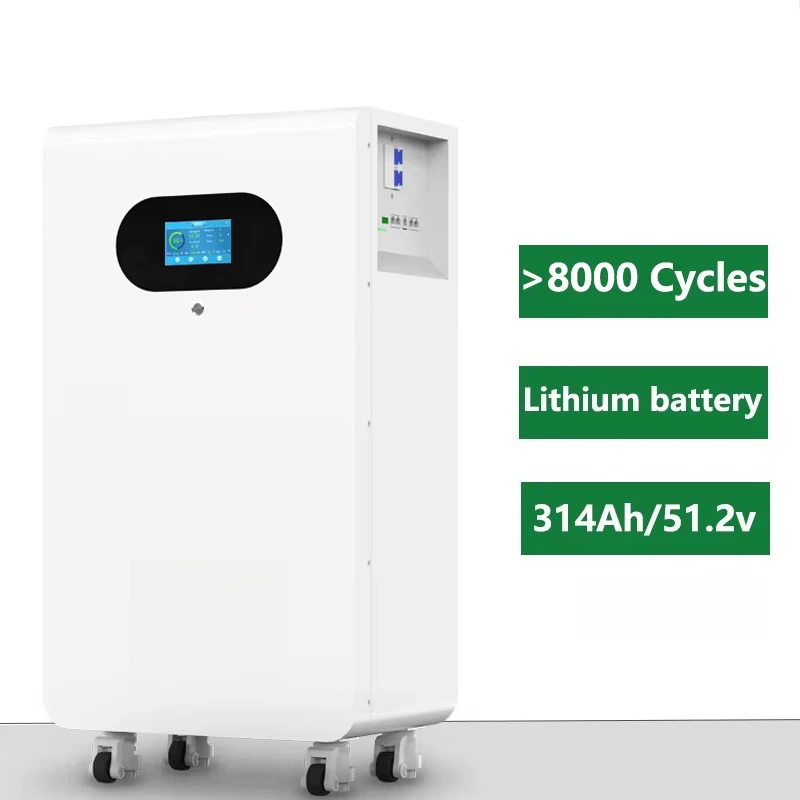 48V/51.2V 10-20kW Hybrid Grid Solar Home Energy Storage System Wall-Mounted IP55 CAN Grade 100AH/280AH/300AH