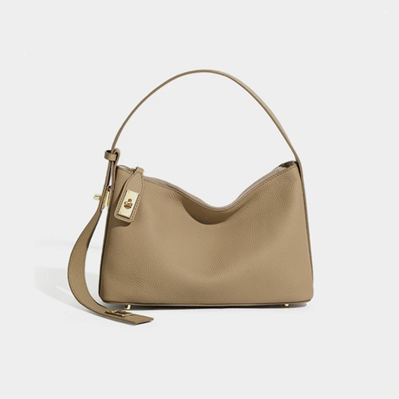 

Hifashion Cowhide Genuine Leather Underarm Shoulder Bags For Women New 2025 Trend Designer Crossbody Purses Work Ladies Handbags
