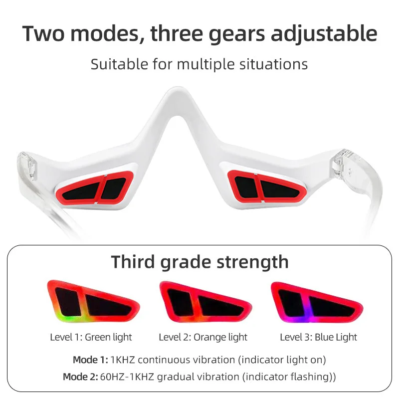 Eye Massager Red Light Theraphy Relieves Eye Fatigue Eyes Massage Glasses Eye Fatigue Relief Massager Beauty Remove Eye Wrinkle