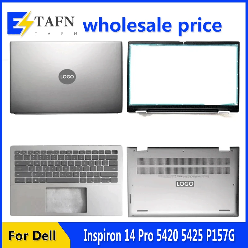 

New For Dell Inspiron 14 Pro 5420 5425 P157G Laptop LCD Back Cover Front Bezel Upper Palmrest Bottom Base Case Keyboard Hinges