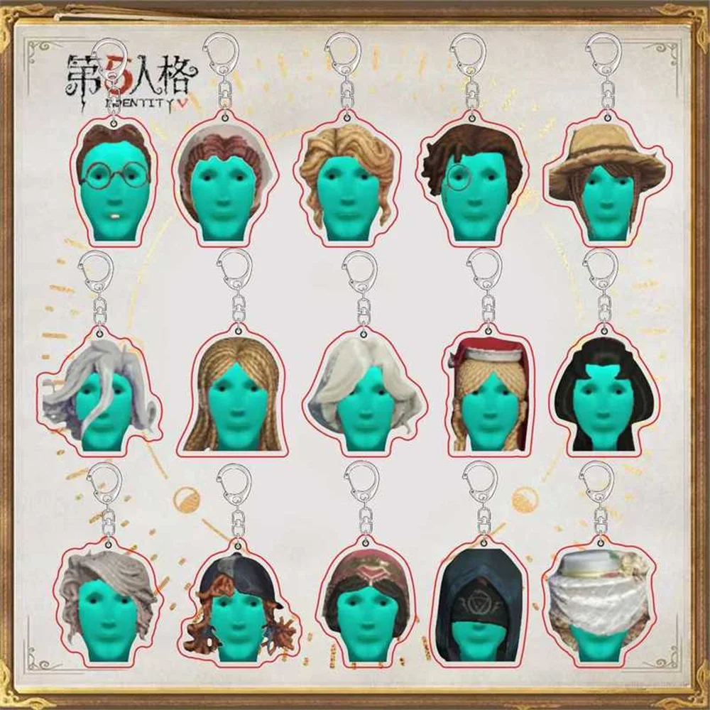 

6CM Charm Anime Identity V Acrylic Keychain Model Cosplay Characters Ornament Accessories Goods Collection Gifts