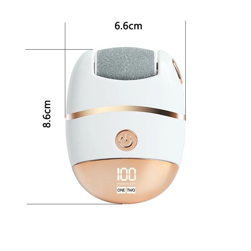 1 ملمع قدم كهربائي بشاشة رقمية قابلة لإعادة الشحن، رأس تلميع قابل للاستبدال، يستخدم لتلميع الجلد السميك، شحن USB
