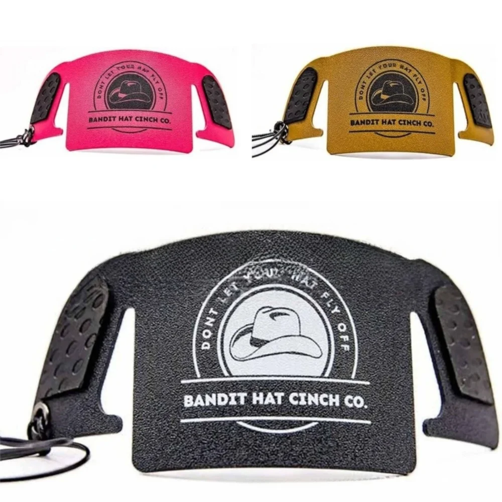 Moda cor sólida chapéu de cowboy cinch destacável com cordão chapéu corda chaveiro chapéu cinta ao ar livre