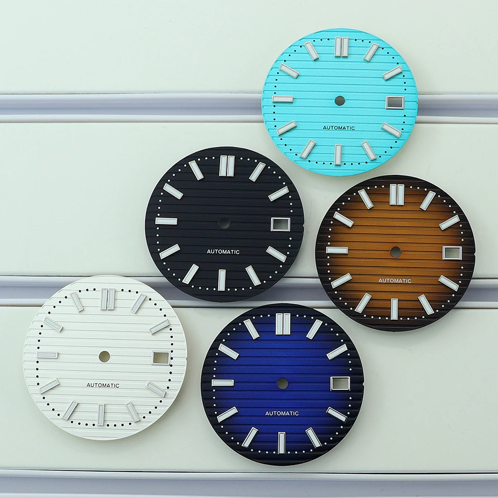 green Luminous Watch Face 30mm Dial No logo For Miyota 9015 Movement for Mod Ultra Thin Nautilus case Watch Spare Part Hot Sale