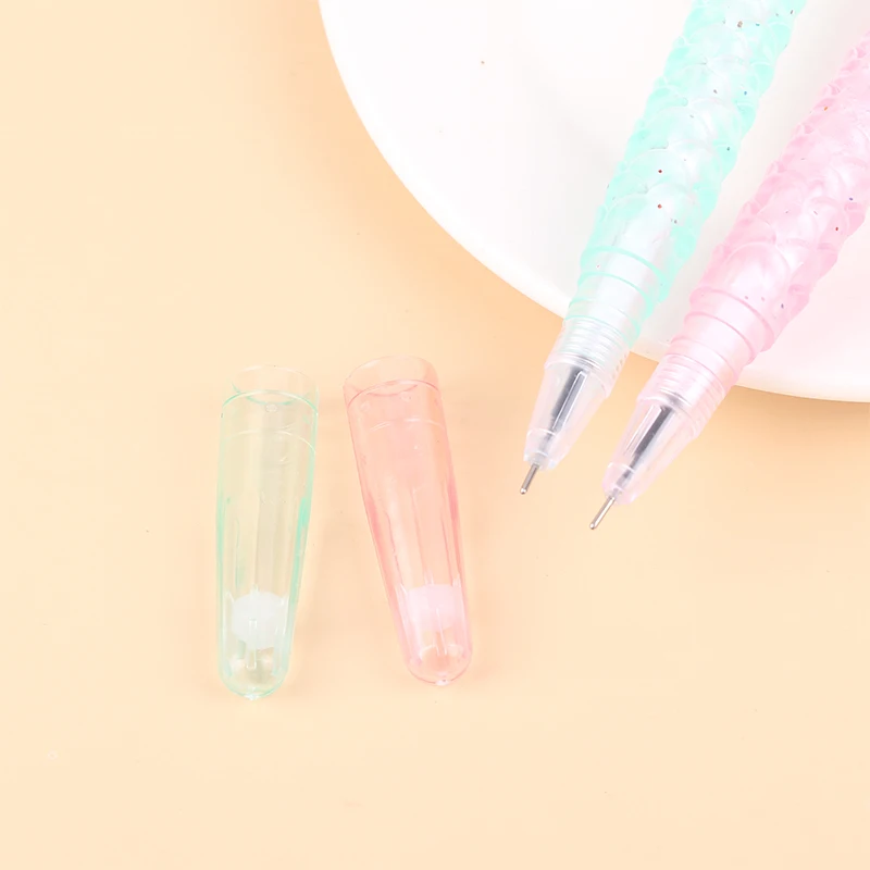 5Pcs Crystal Glitter Mermaid Pendant Neutral Pen Wedding Bridesmaid Guest Gift Kids Birthday Party Favors Pinata Fill Gifts