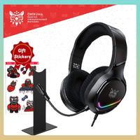 ONIKUMA X31 Wired Headphone with RGB Colorful Lighting Surround Sound Over-Ear Wired Headset Gamer for PC PS5 PS4 Gaming Xbox