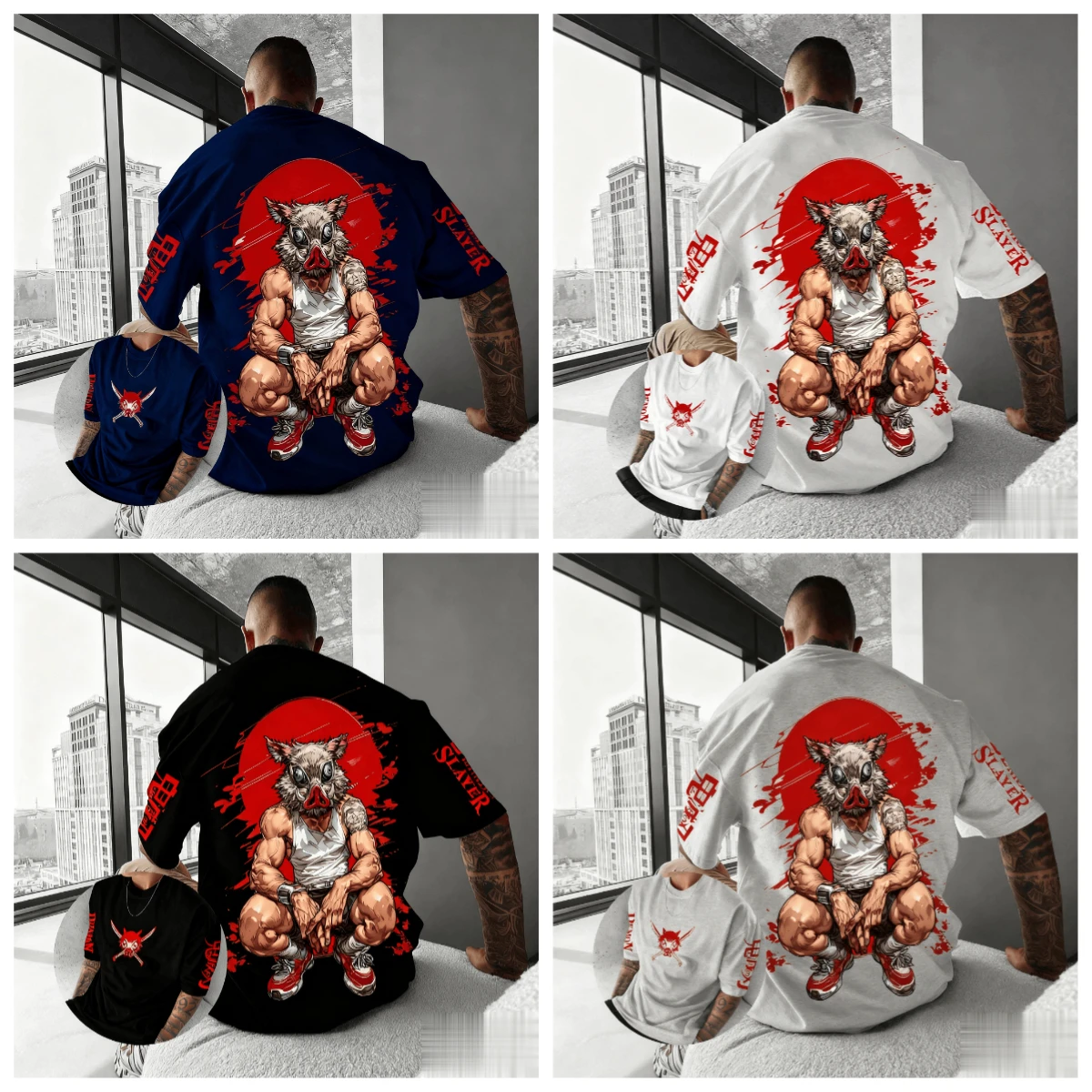 

Новая негабаритная футболка с рисунком аниме «Убийца демонов», мужская и женская футболка с коротким рукавом, хлопковая уличная одежда, новые летние повседневные топы, модные Y2k