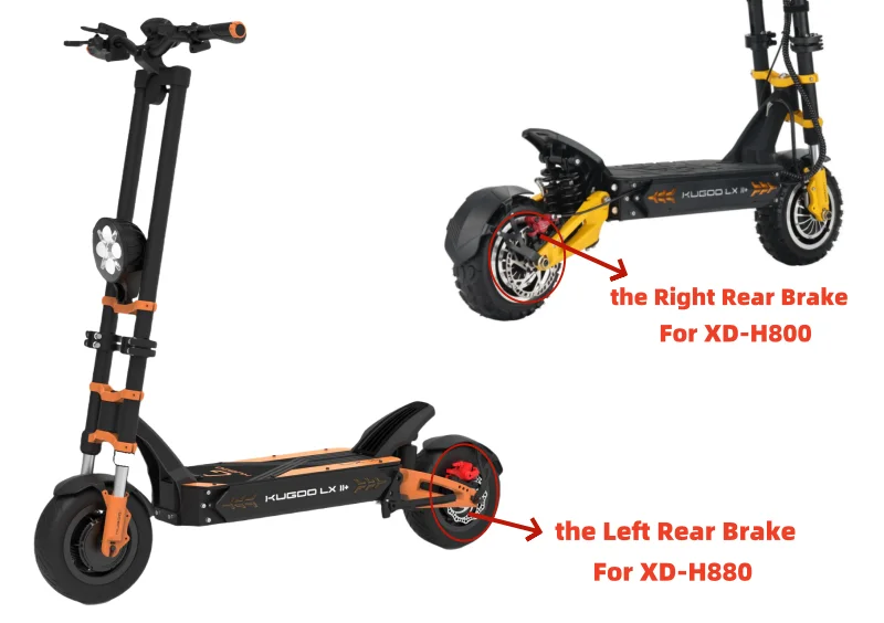 XOD Elektrofahrrad-Roller-Bremsen, wasserdicht, 2-polig, XD-H800/XD-H880, Abschaltung der Bremse für KuKirin G2, G2MAX, G3PRO, G4, M4, G5 – Detail 9