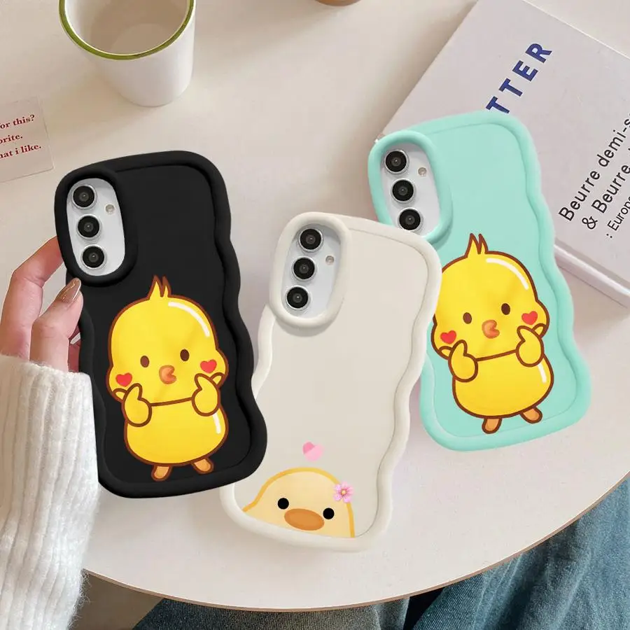 Cartoon Duck Case for Samsung Galaxy A30 A06 A55 A04 A02s A52 A20 A05 A73 A03 A51 A50 Soft Phone Cover