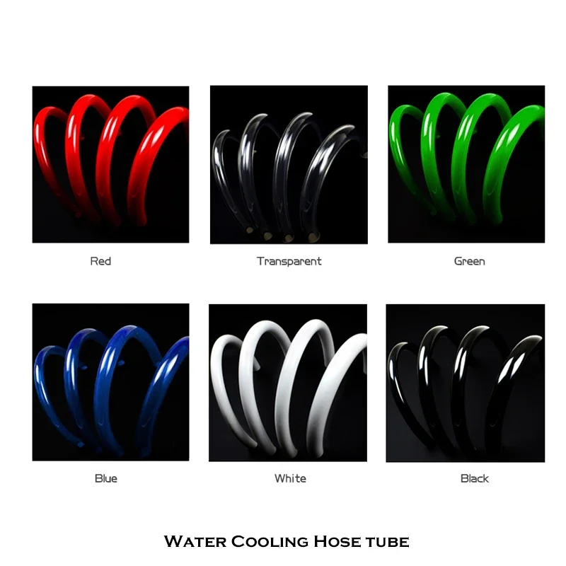 9.5mm * 12.7mm Hose /OD 3/8'' Inch Thin PVC Water Cooling Pipe,1M Soft Tubing Multicolor