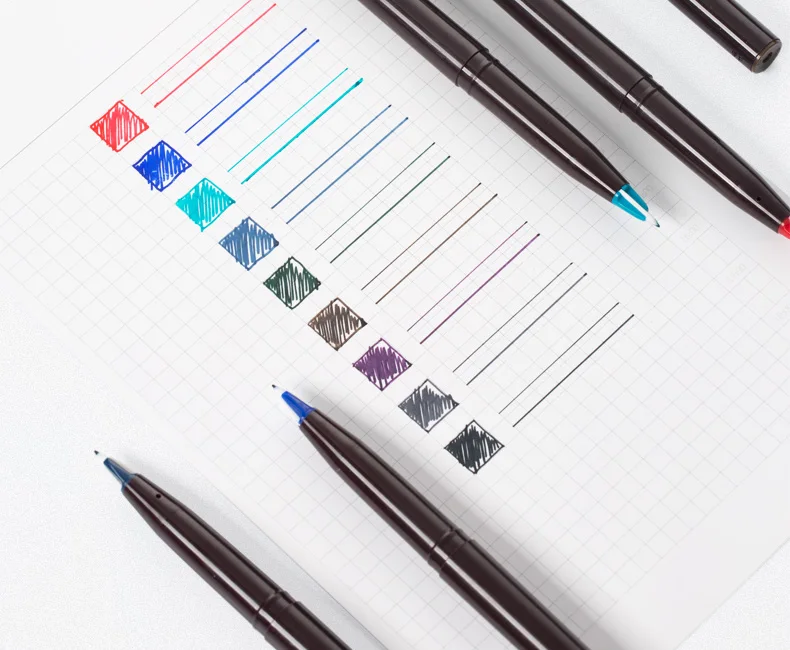 1pc Pentel Arts Stylo Sketch Pen Line Drawing Detail Colored Marker Hook Needle Fineliner Pen for Manga Architecture Black JM20