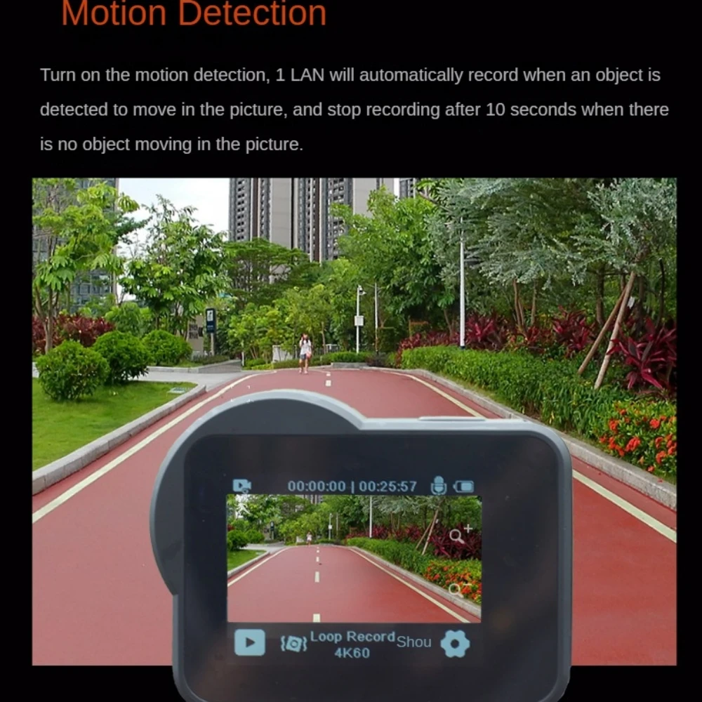 

V10 5K Action Camera Electronic Image Stabilization 2 Inch Touch Screen Waterproof Video Camera Motion Detection