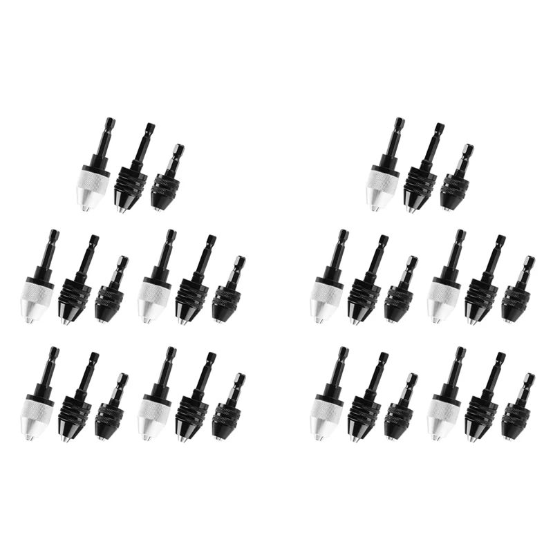 

【New-Sale】30PCS 1/4 Inch Hex Shank Keyless Drill Chuck Quick Change Adapter Converter Impact Drills Bits