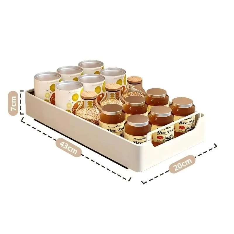 رف تخزين المطبخ الجديد مع قضبان منزلقة، درج المطبخ، صينية تخزين من نوع صندوق التوابل، تركيب مجاني #6
