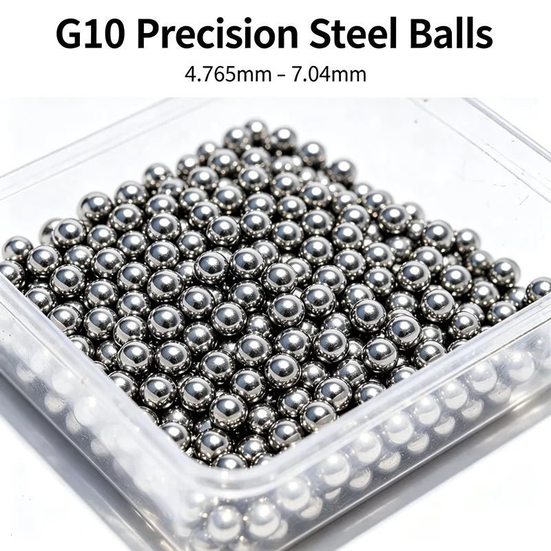 G10 High Precision Solid Steel Balls 4.765-7.04mm Bearing Steel Spheres For Industrial Mechanical Equipment