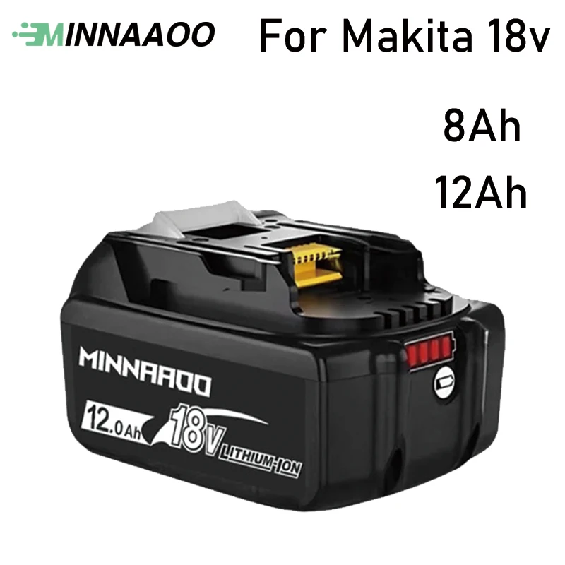

MINNAAOO For Makita 18V 8000mAh/12000mAh battery Battery with Power Tools Li-ion Replacement LXT high-capacity
