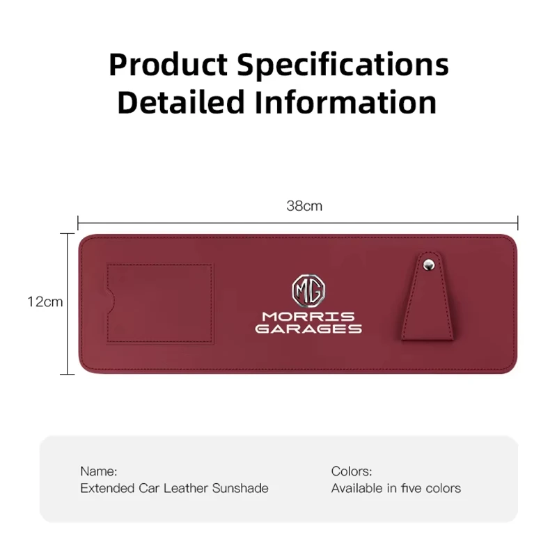 Car Sun Visor Extender with Glasses Clip Card Holder Anti Glare for MG ZS MG4 EV MG HS MG3 MG5 EV Marvel R Auto Accessories