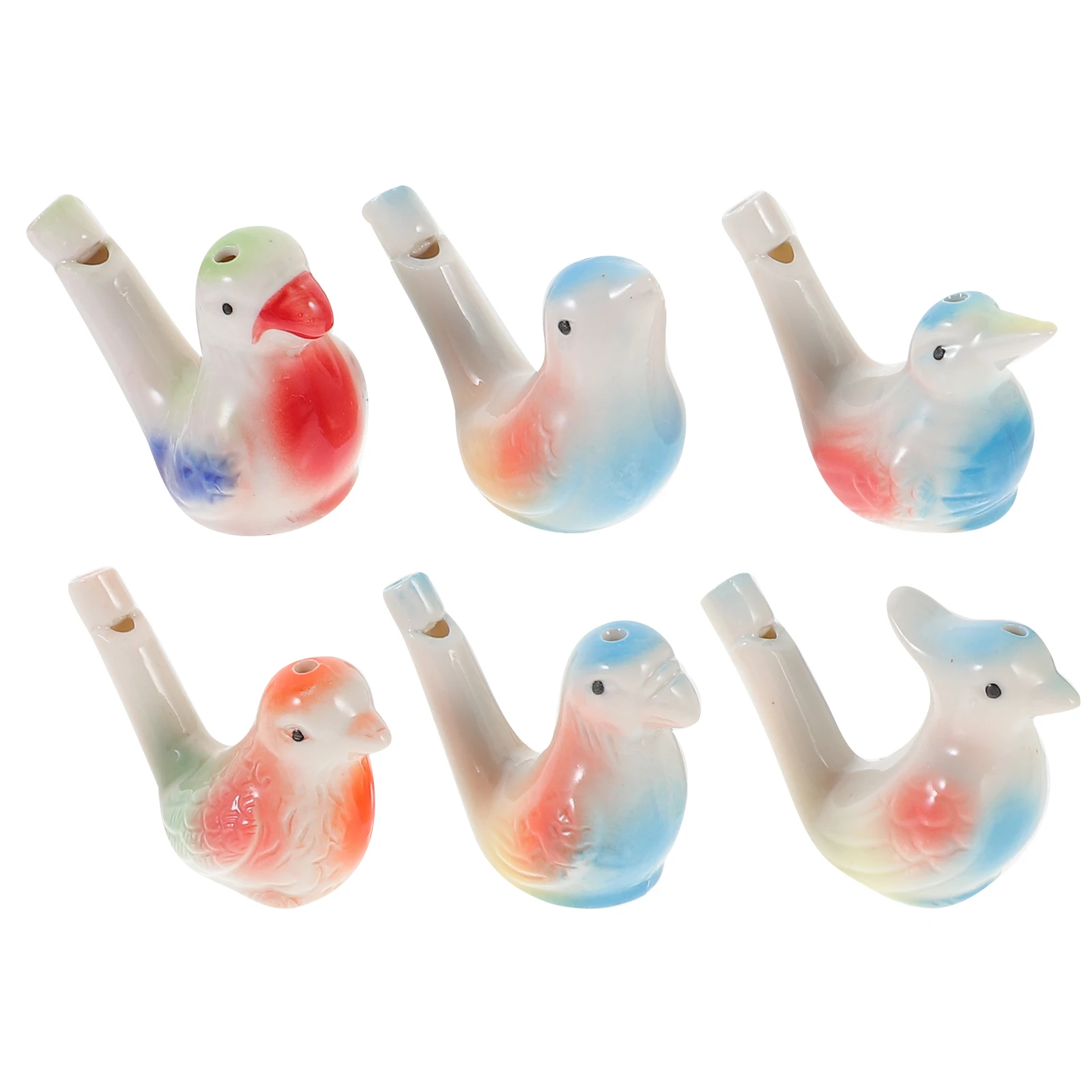 6Pcs Ceramic Bird Whistles for Kids Warbling Musical Playthings Early Learning Gift Water Whistle Warbling Whistle