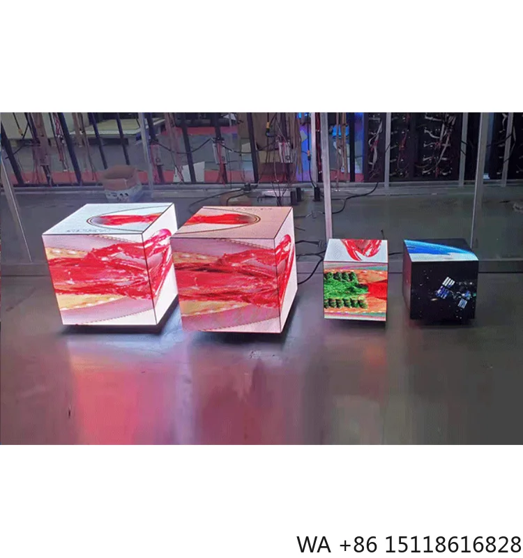 TOPvision Advertising Logo Sign Digital Signage HD Outdoor Magic LED Cube Display Screen