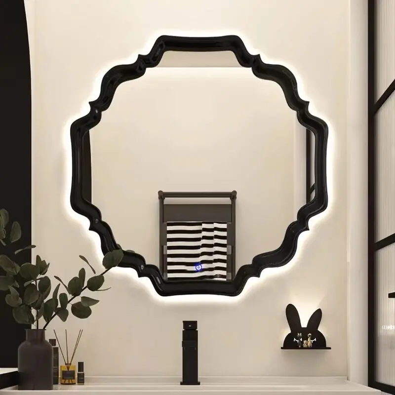 Nordic Luxury Mirror Modern Living Room Korean Style Vintage Bathroom Mirror Aesthetic Makeup Spiegel Wand Home Decorations