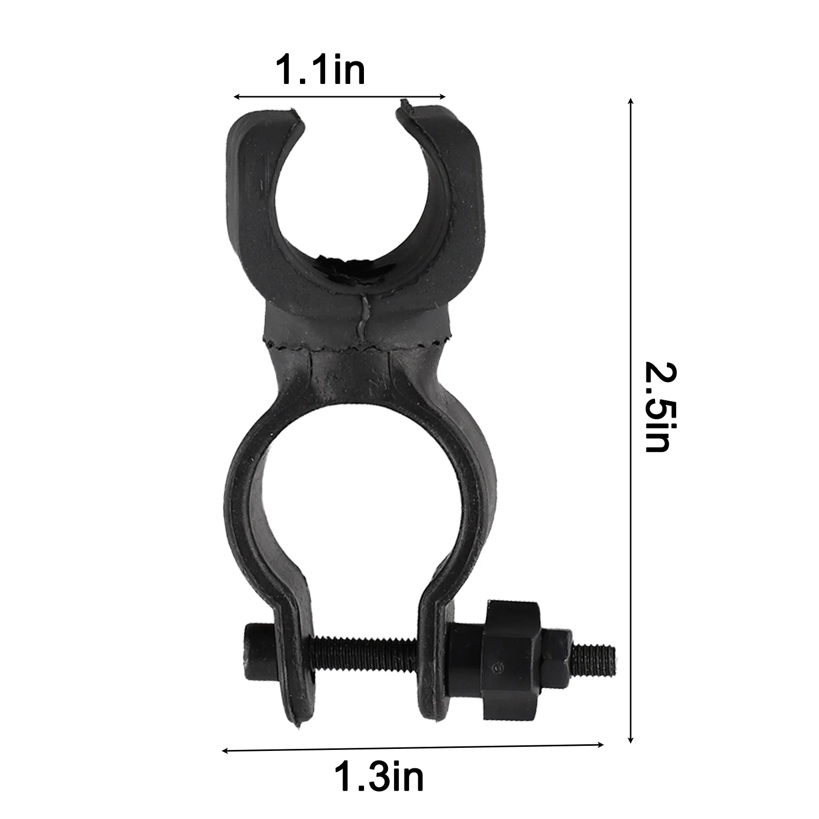 1 Pcs Bicycle Light Stand 360 Rotatable Light Clip Black Plastic Mounting Bracket Portable Headlight Accessories