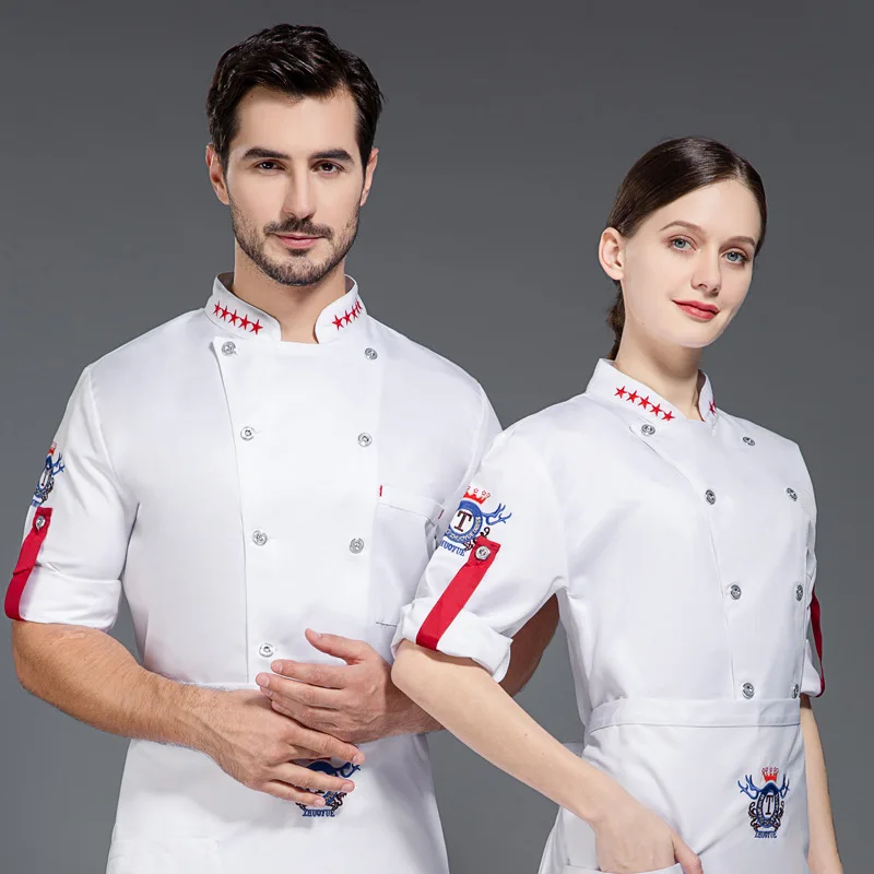 Uniforme de Chef de manga larga ajustable, ropa de otoño e invierno, Hotel, Cocina, Restaurante, Catering, caliente