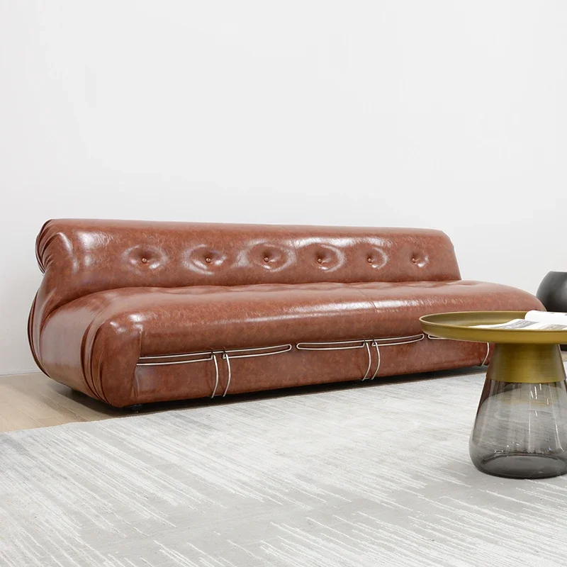 

-Бегемот Стальной Зуб Ретро Кресло Для Отдыха Одноместный Диван Удобный Прочный Кожаный Диван Честерфилд