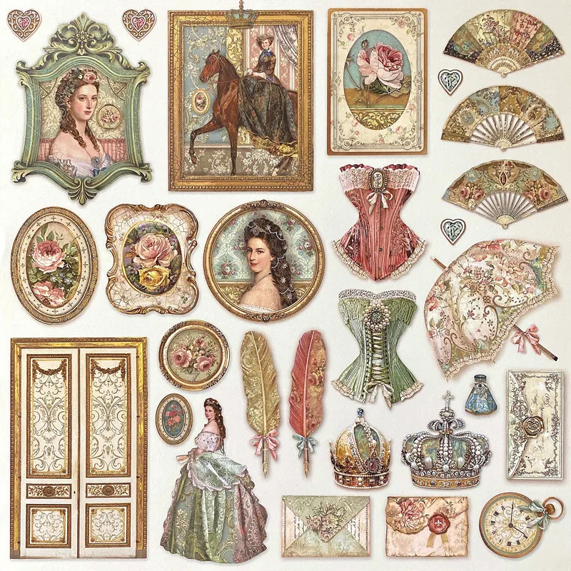 Vintage Ballet Elegance Stickers Crafts And Scrapbooking stickers book Student label Decorative sticker DIY Stationery