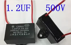 전기 선풍기 레인지 후드용 시작 커패시턴스, CBB61, 1.2uF, 500V, 50Hz, 60Hz