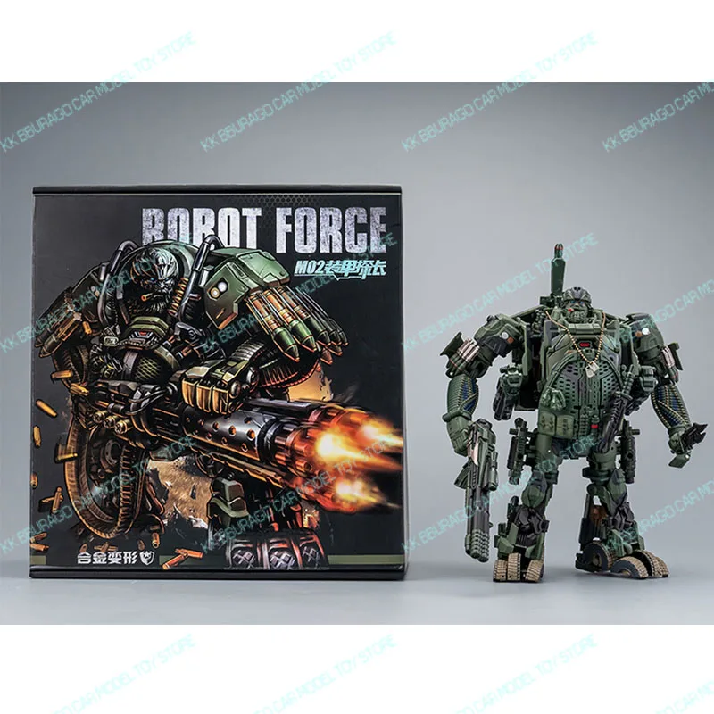شخصيات الحركة الجديدة M02 T4 كلب الصيد النسخة المنقحة مركبة قتالية مدرعة قوة روبوت لعبة الصبي المشجعين الطرفية