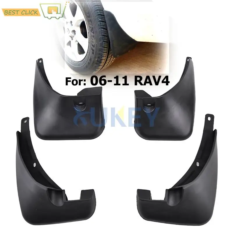 Set Mud Flaps For Toyota RAV4 No Flare 2006-2012 Mudflaps Splash Guards Mud Flap Mudguards Fender 2007 2008 2009 2010 2011