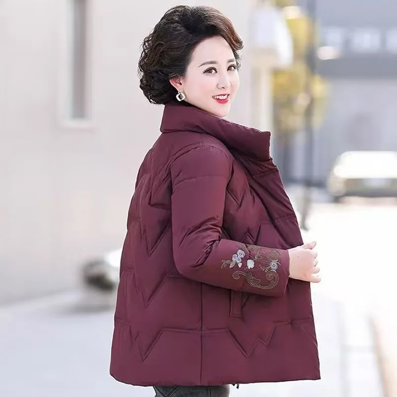 Women Parka Down Cotton-Padded Jacket Girl Medium Long Coat Cold-Resistant And Warm Winter Clothes 2025 New Middle aged Jacket
