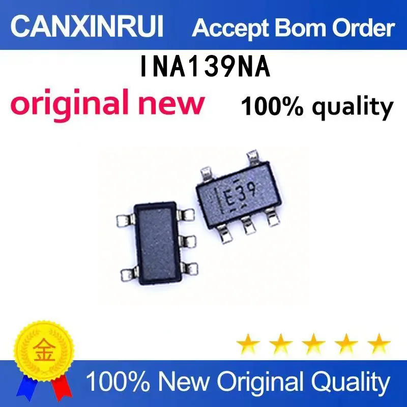 

(5-100 PCS) INA139NA silk screen printing: E39 SOT23-5 current shunt monitor IC, brand new in stock