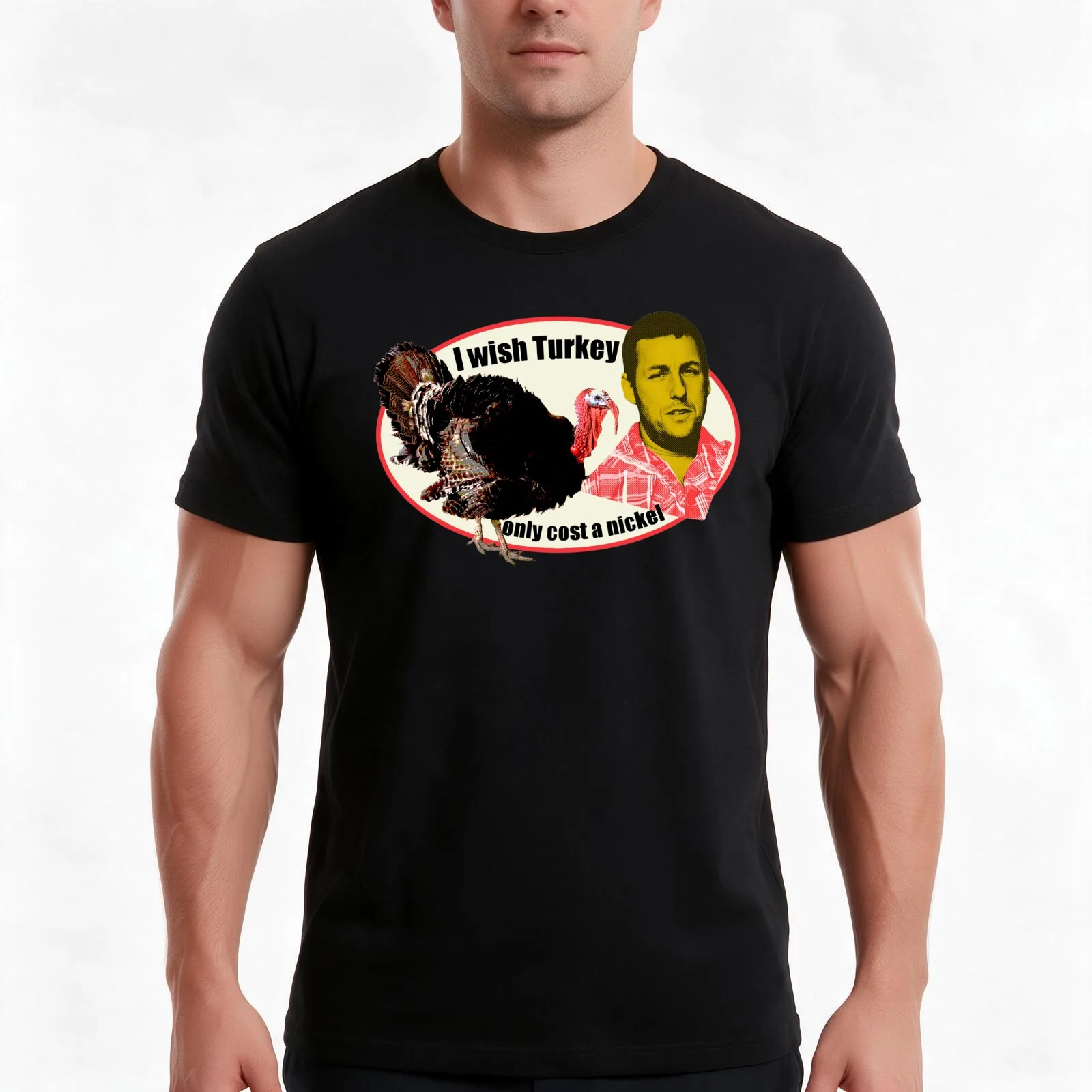 Turkey Lurkey - Sandler T-Shirt, Summer Casual Cotton Tee, Oversized Streetwear Tops, Vintage Graphic Print, Unisex Men Women