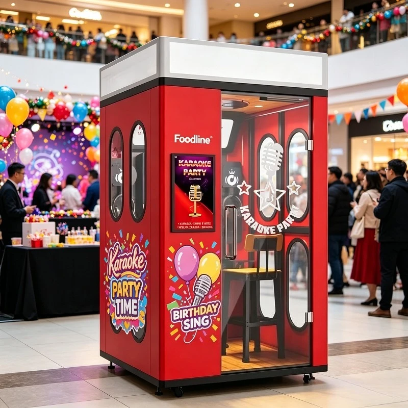 FL Customized Karaoke Vending Machine ODM OEM Available Self-service Mini KTV Booth With Adjustable Audio