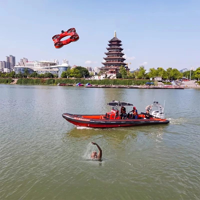 Intelligent Remote Controlled Flying Lifebuoy Fast Water Rescue Lifesaving Buoy Yacht Sailing Rafting Competition 930cm Diameter