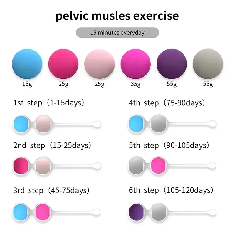 Silicon Kegel Balls Medical Grade Set for Exercise Tightening Shrinking Ball Vaginal Chinese Balls Vibrator for Woman Sex Toys