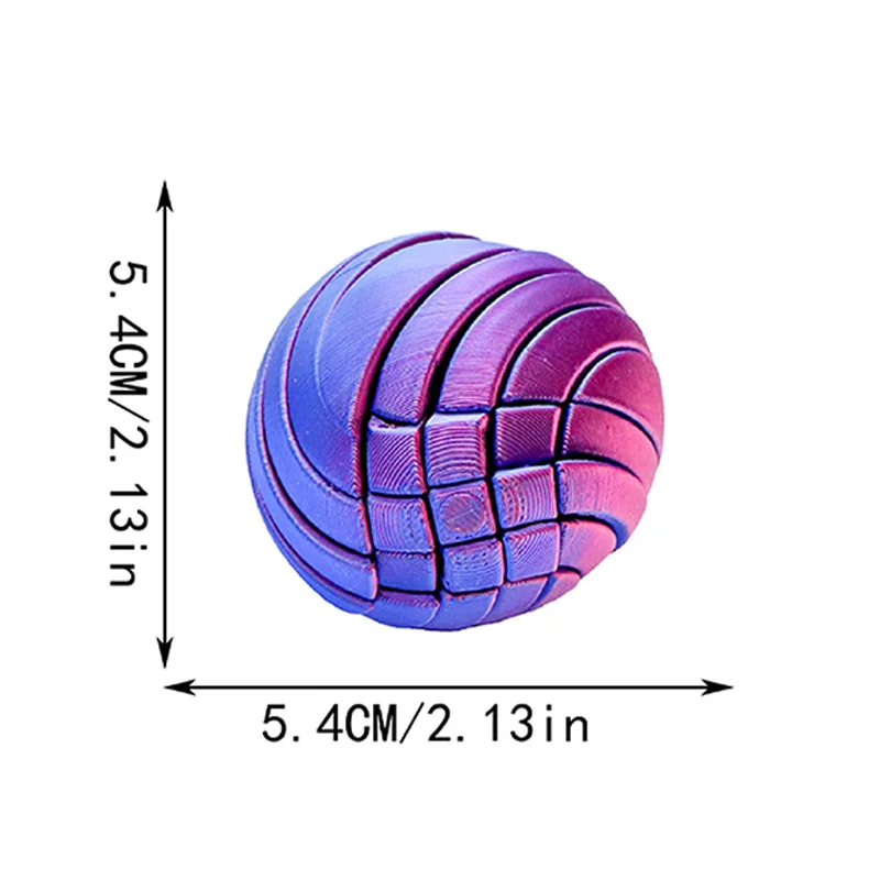 1pc 3D Printed Fidget Ball Twistable Gear Sphere Liquid Flow Toy for Stress Relief & Relaxation Desk Toy for Office/Home/Travel